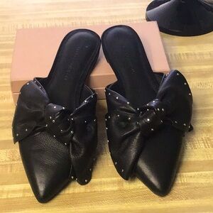 Rebecca Minkoff Black Studded Mules